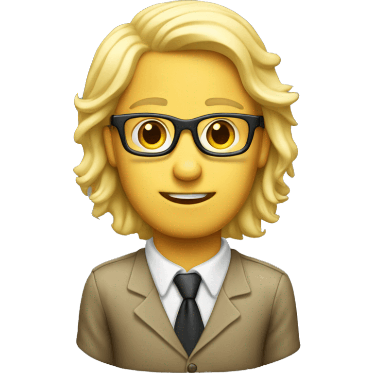 Blond nerd bober emoji