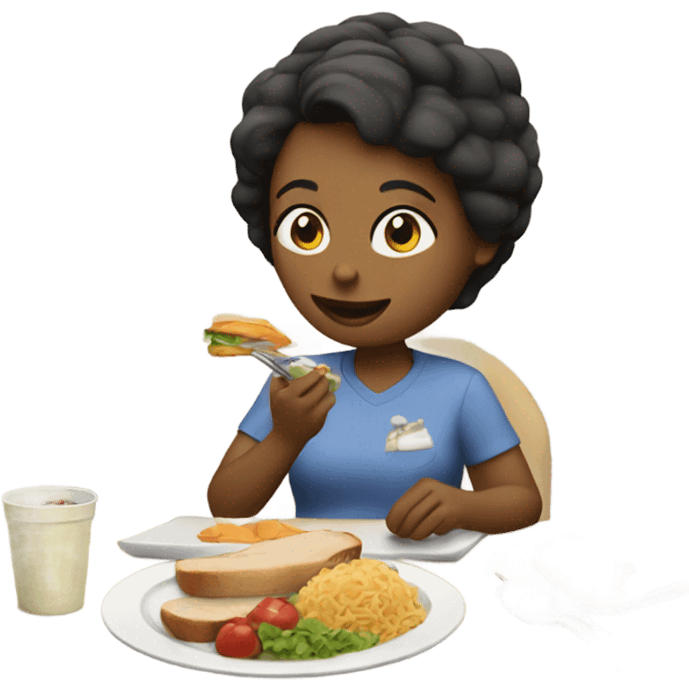 Mom eating lunch  emoji