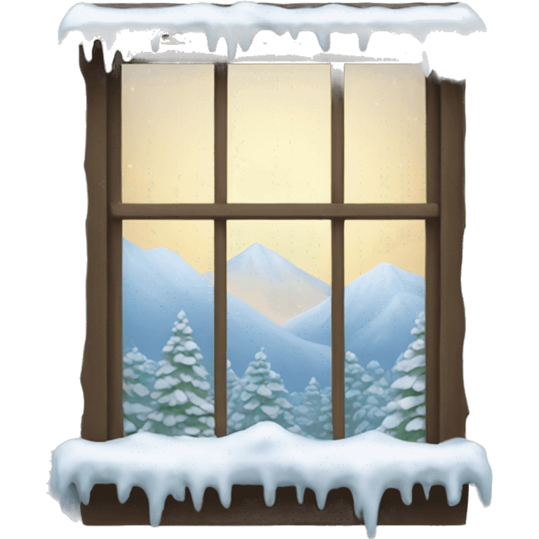 Winter window emoji