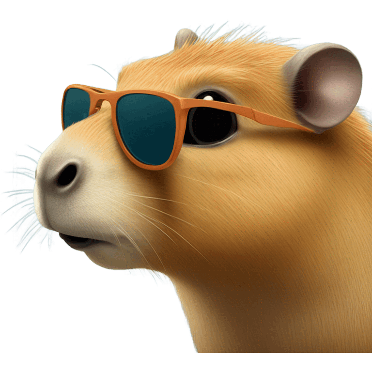 Capybara wearing sunglasses emoji