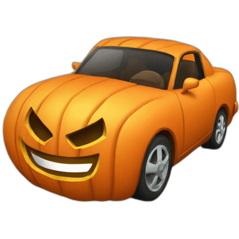 pumpkin car emoji