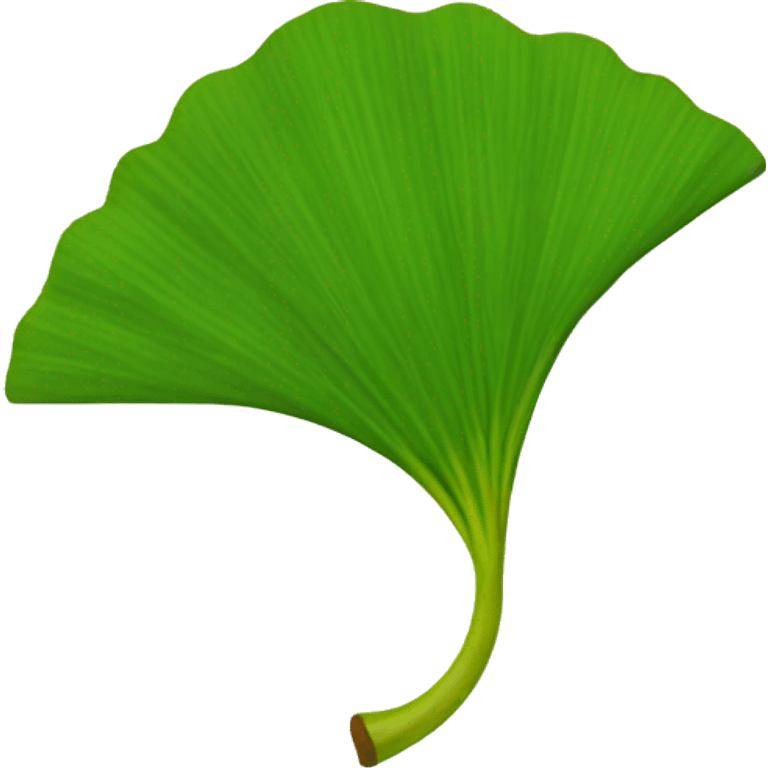 Fan-shaped ginkgo leaf emoji