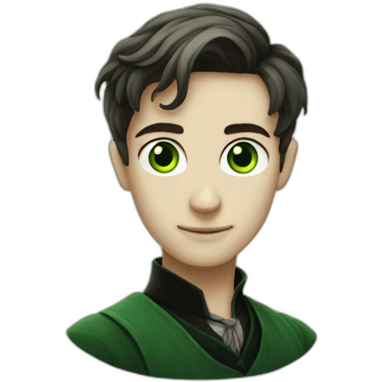 Tom riddle green eyed, looking from profile emoji