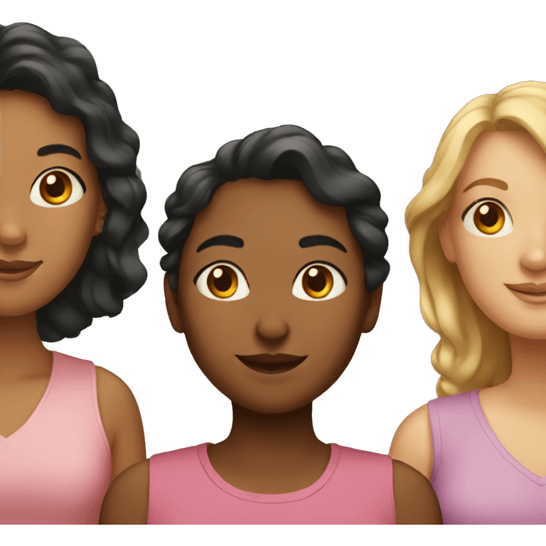 three diverse women emoji