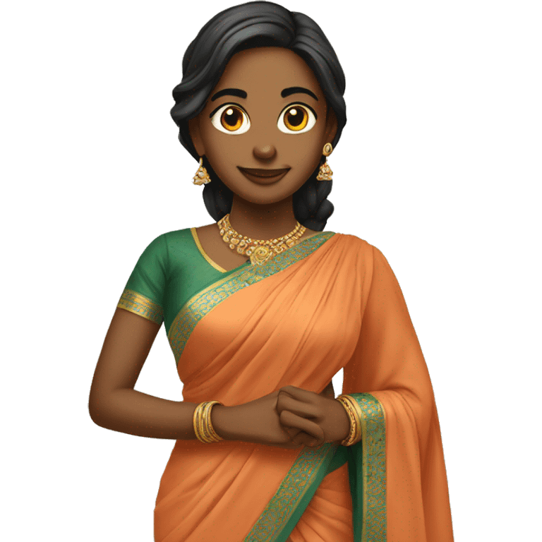 Girl in saree emoji