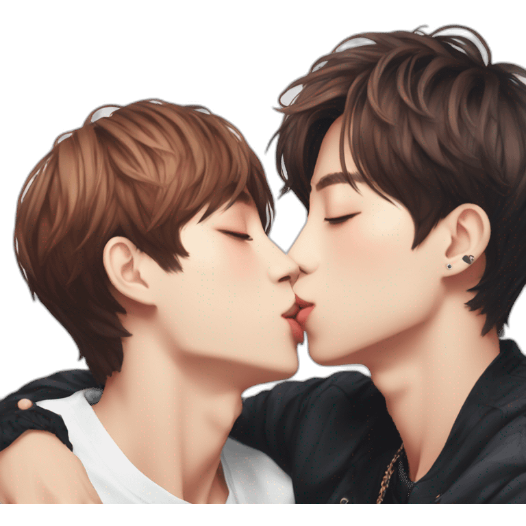 Jungkook kiss taehyung emoji