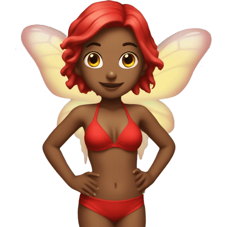 A fairy girl in red bikini not nfsw emoji