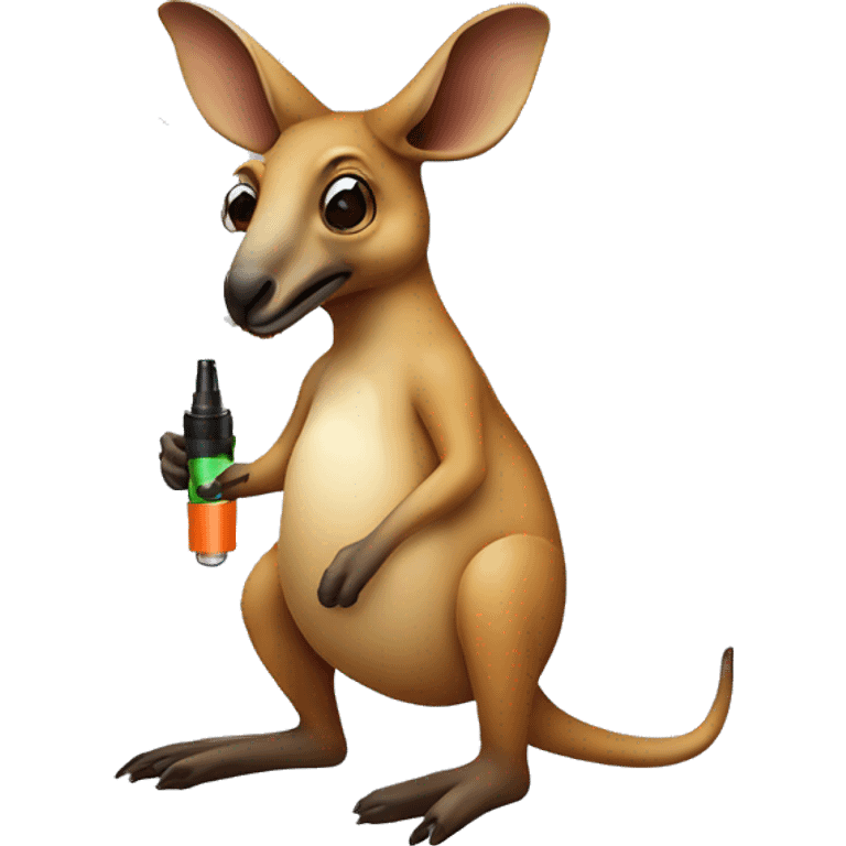 Kangaroo with a vape emoji