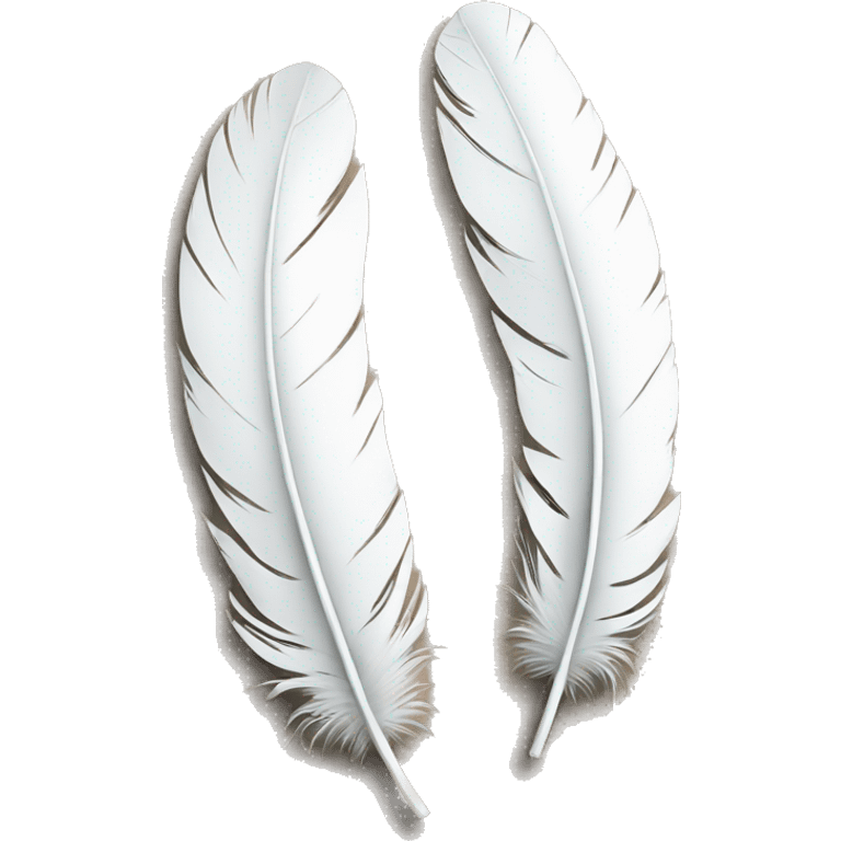 White feather drawn  emoji