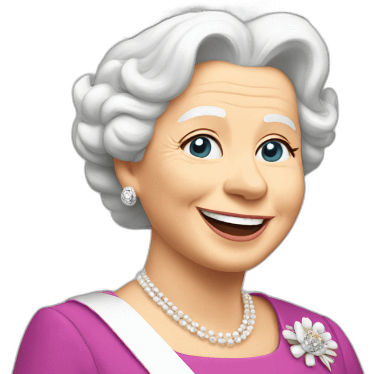 Queen Elizabeth II waving emoji