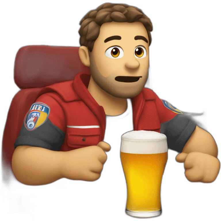 Fiat Ducato red bad guy drinking beer emoji