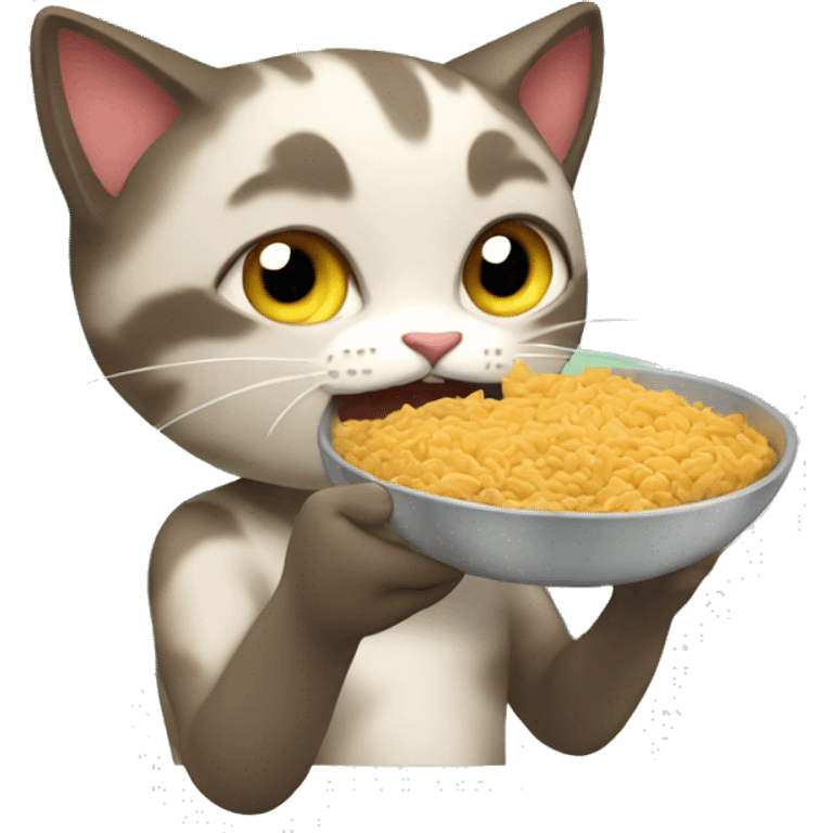 Gato comiendo alit emoji