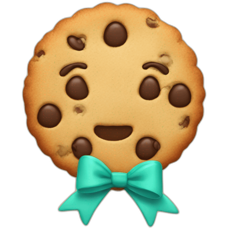 cookie with a bow  emoji