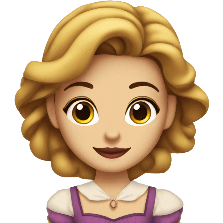 Belle from beauty and beast sewing emoji