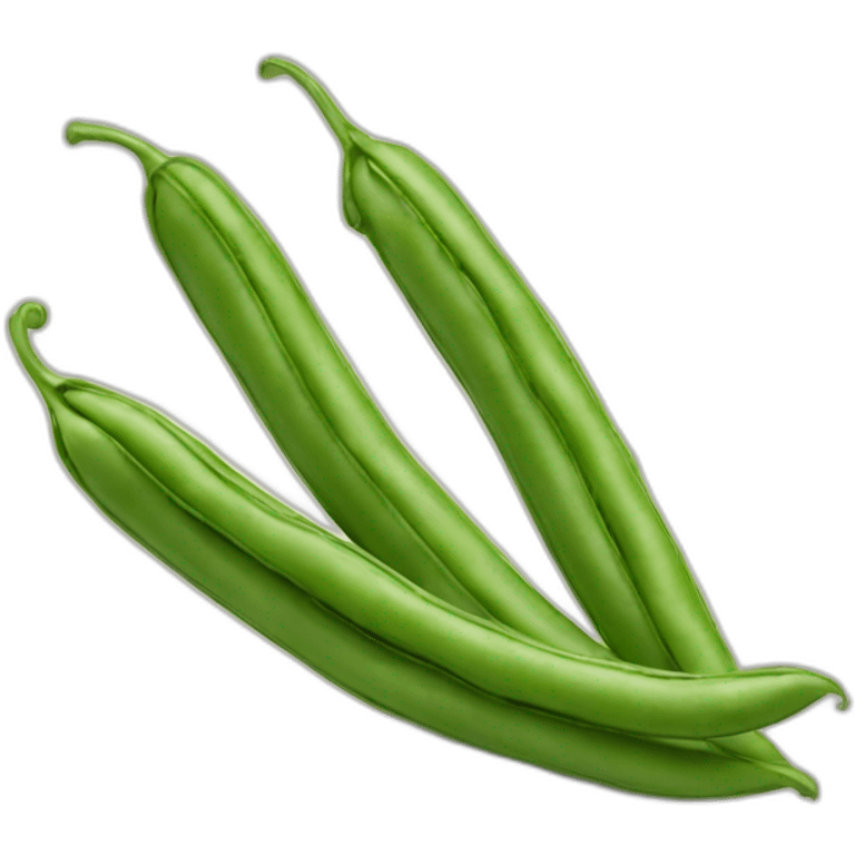 long narrow green bean pods emoji