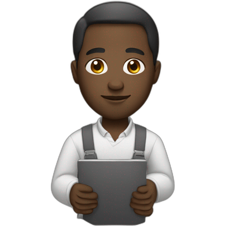 african man working emoji