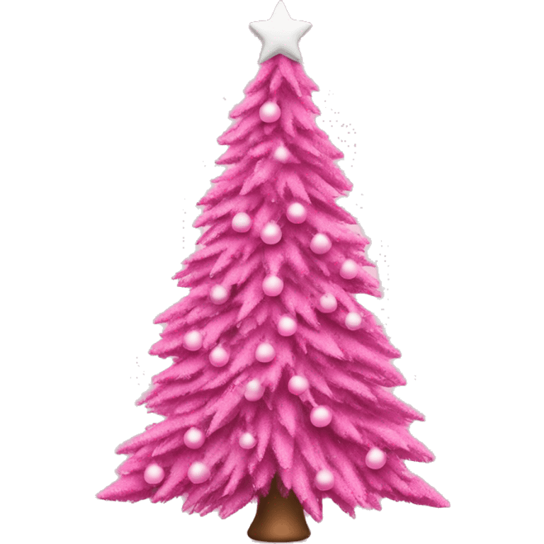 Pink Christmas tree  emoji