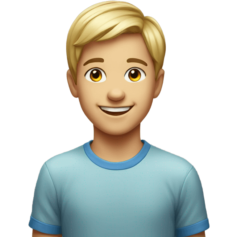 smiling boy portrait indoors emoji