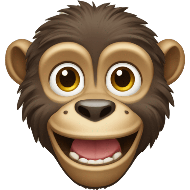 MACACO SORRIDENTE PARA SER O MASCOTE DA TURMA emoji