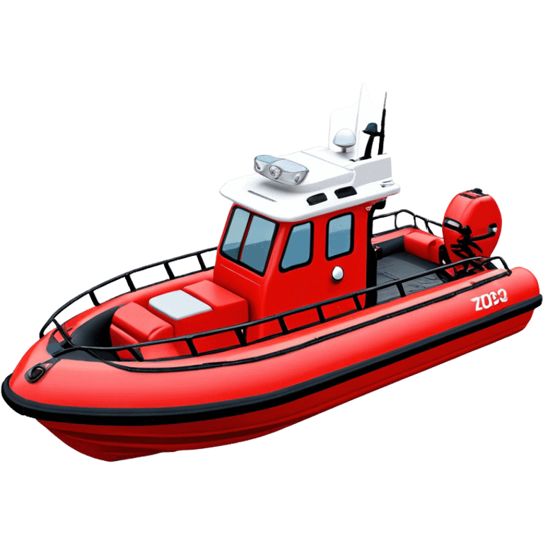 Rescue Boat - Zodiac Pro 850 (Model Year: 2022) (Iconic colour: Red and black) emoji