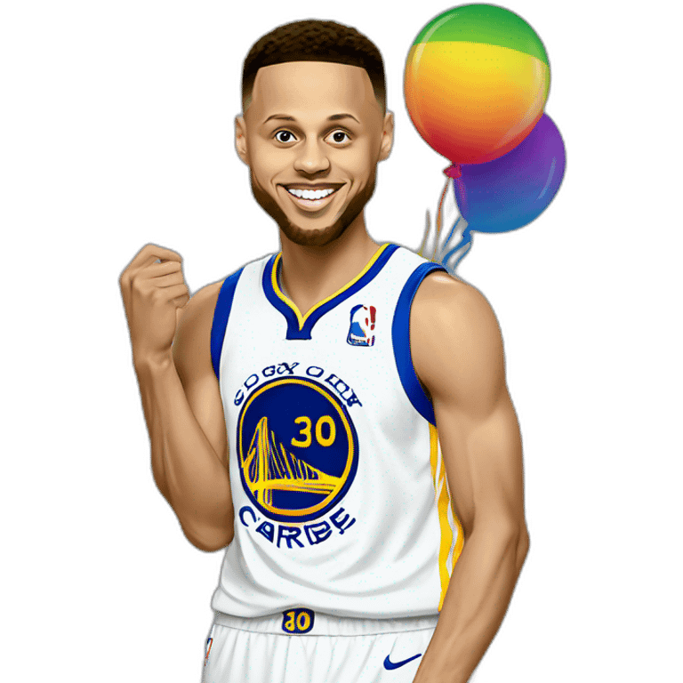 steph curry with gay pride shirt on emoji