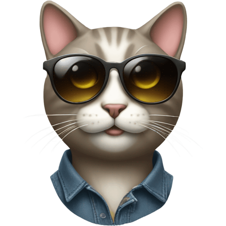 Cat with sunglasses emoji