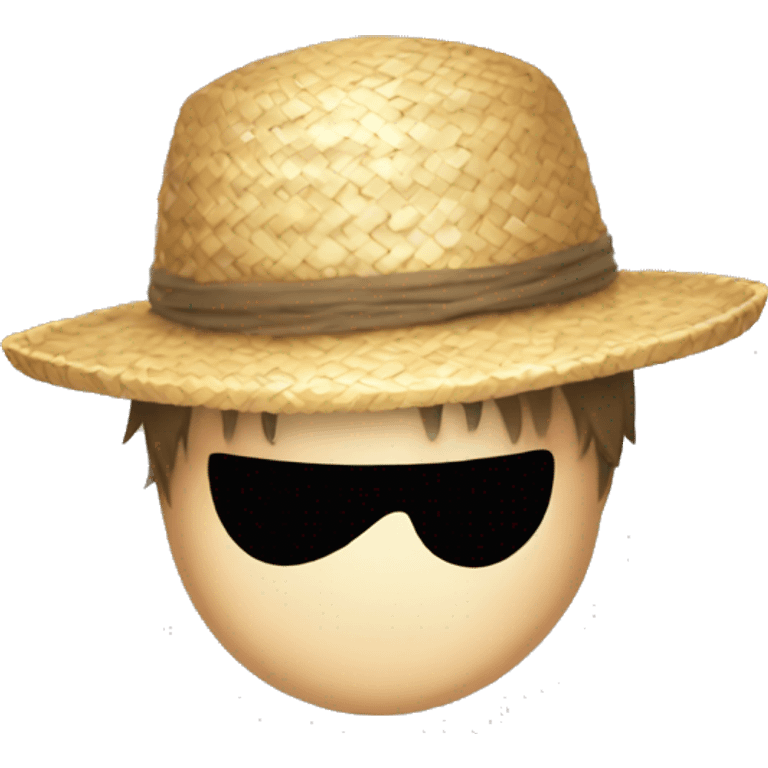 Luffy's straw hat in One Piece emoji