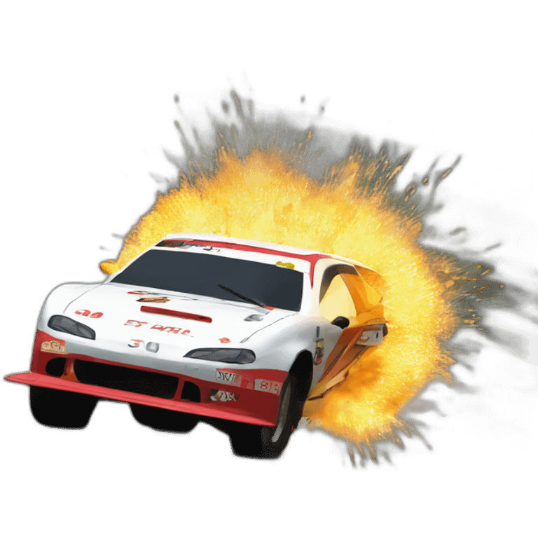 racecar exploding emoji