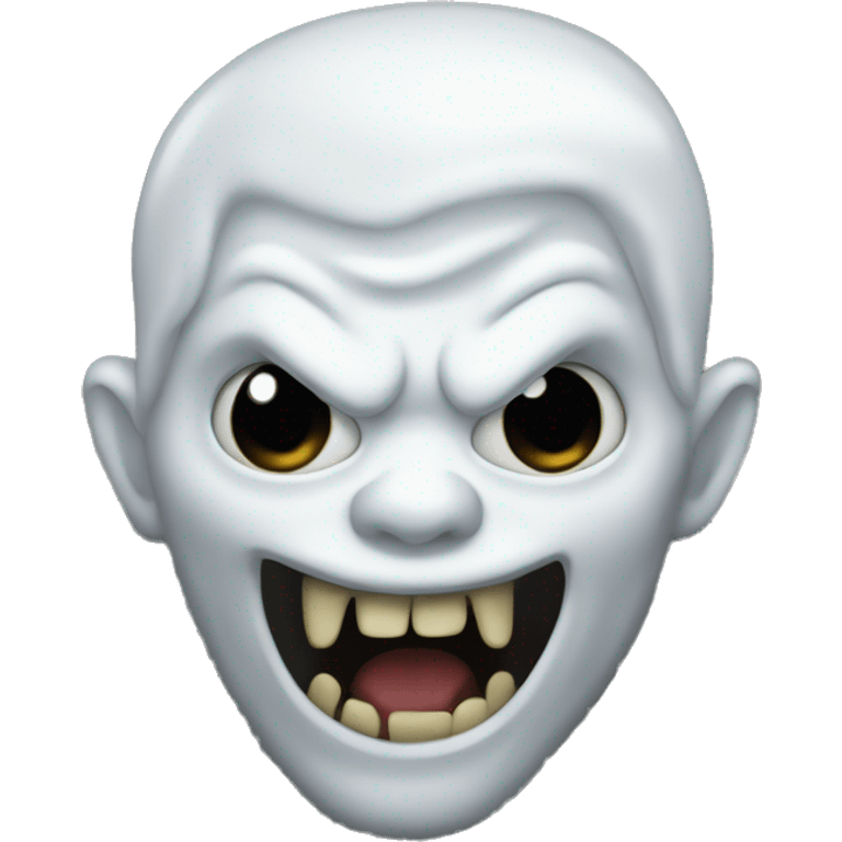 horror white ghostly demon emoji