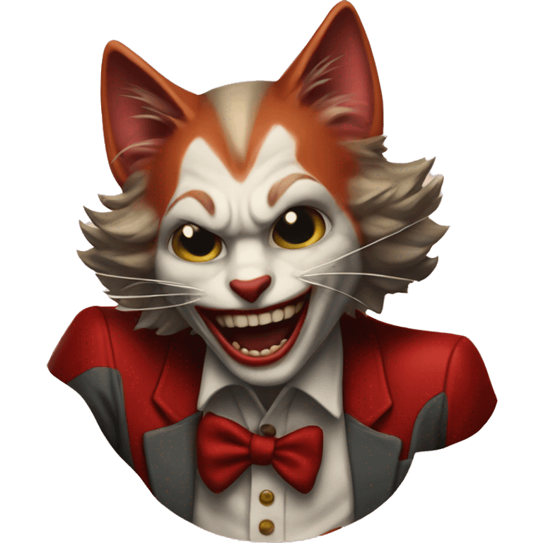 Cat joker red emoji