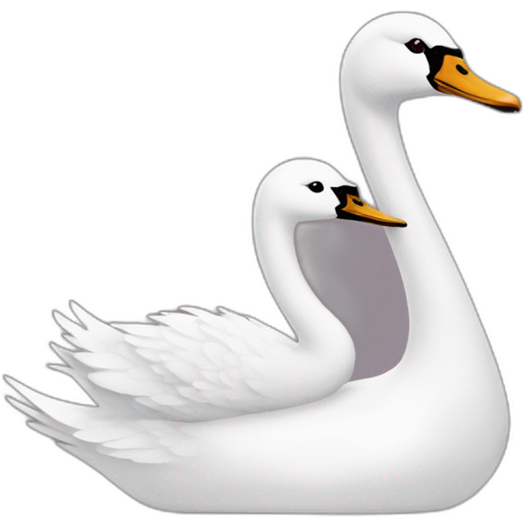  cygne and baby emoji