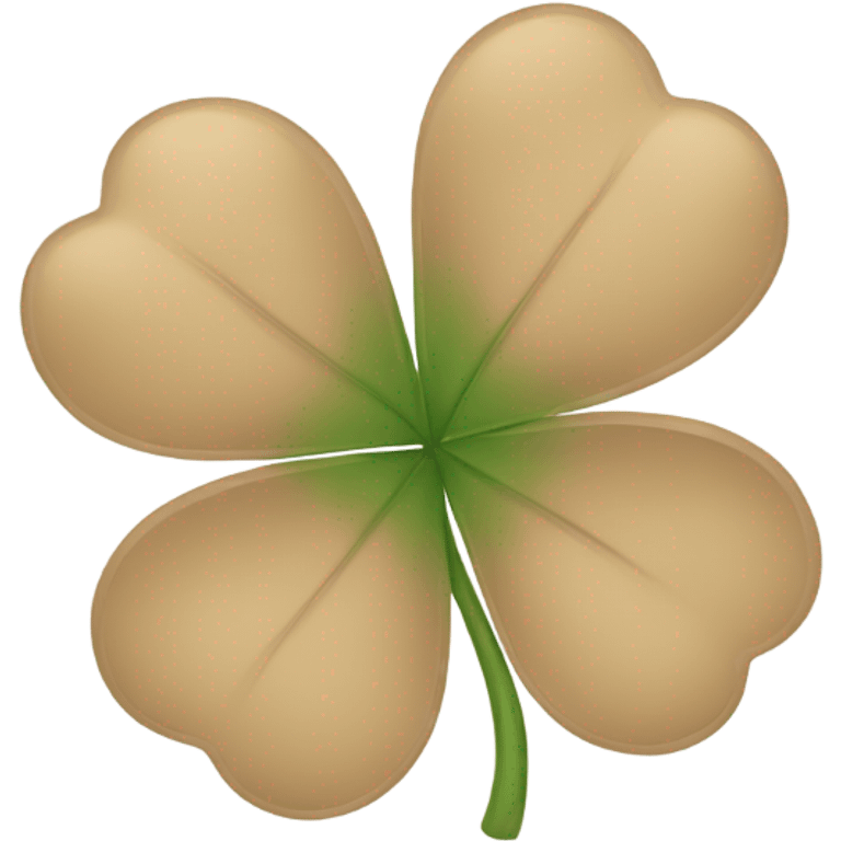 Beige four leaf clover emoji