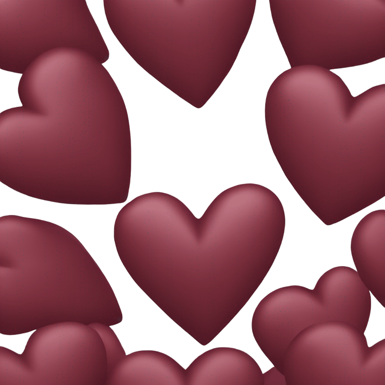 Large dark red love heart emoji