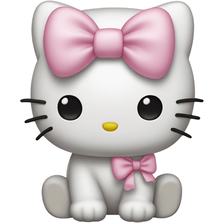 Hello kitty but the bow is pastel pink emoji