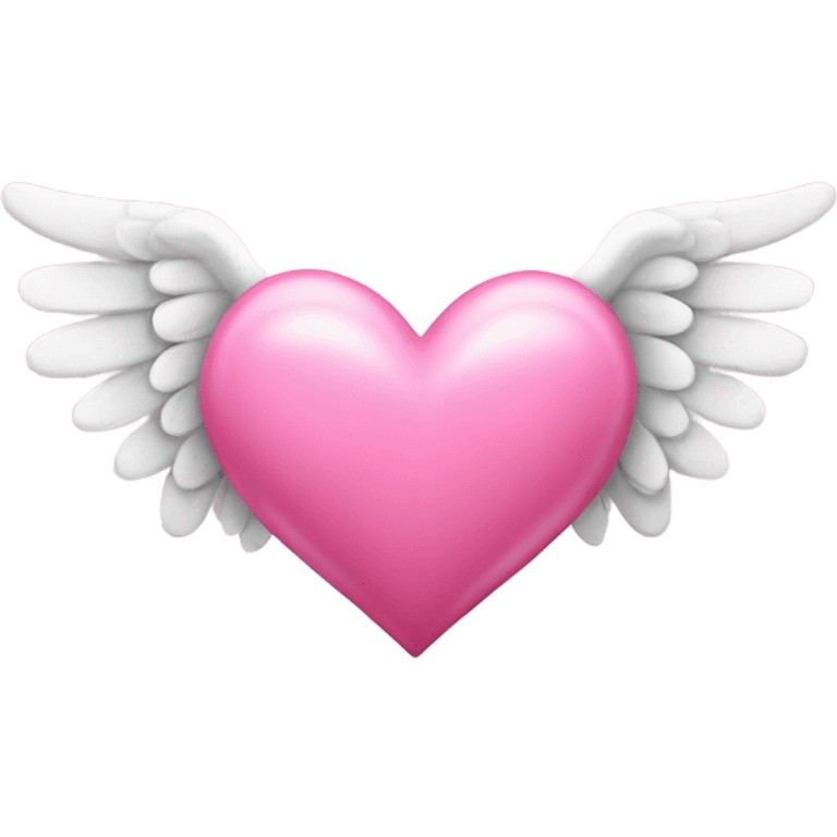 90’s pink heart with angel wings emoji