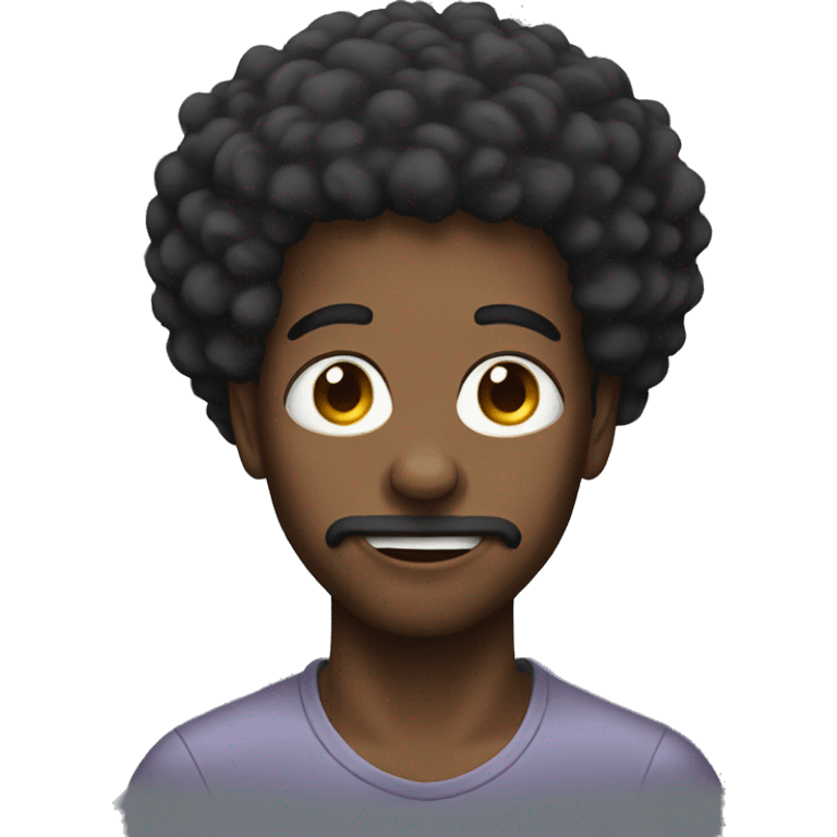 crazy afro emoji