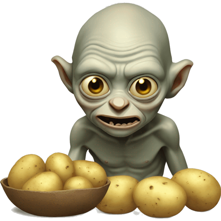 gollum with potato emoji