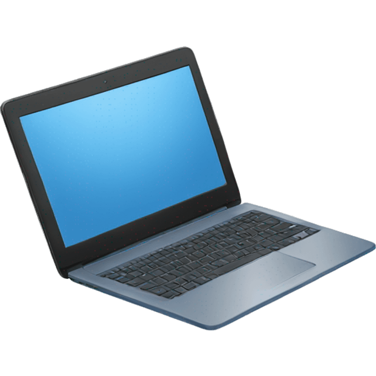 Winter blue laptop emoji