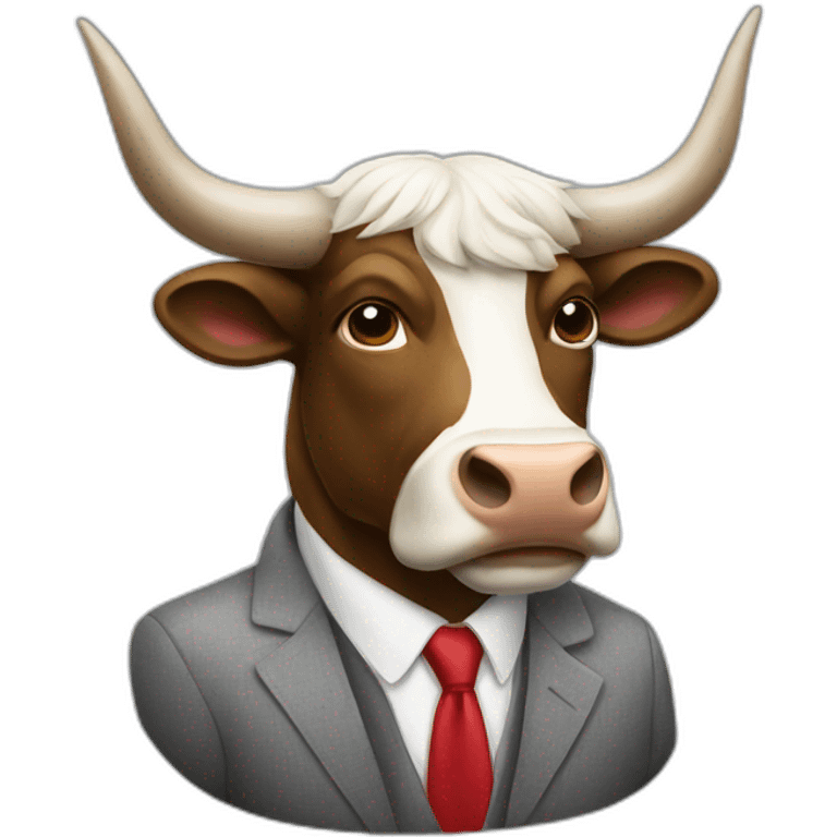 bull with suit emoji