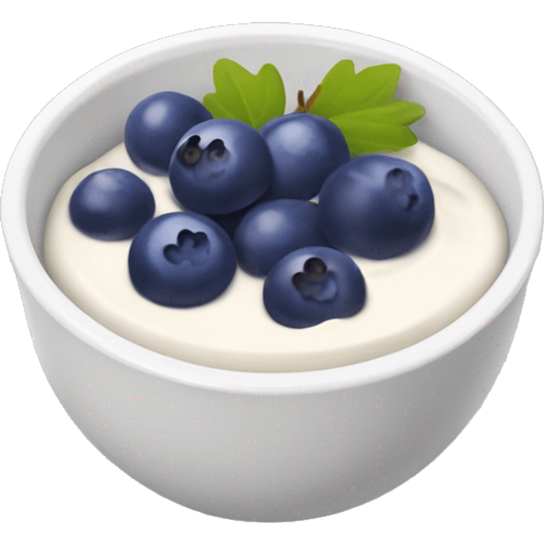 yoghurt bowl with grapes and blueberries emoji