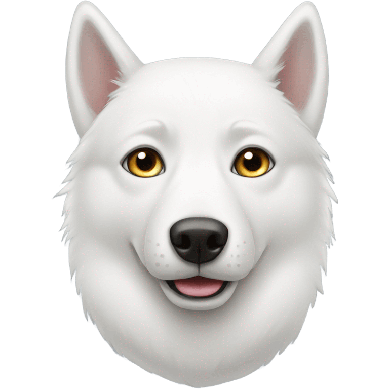 White husky with 2 colored eyes emoji