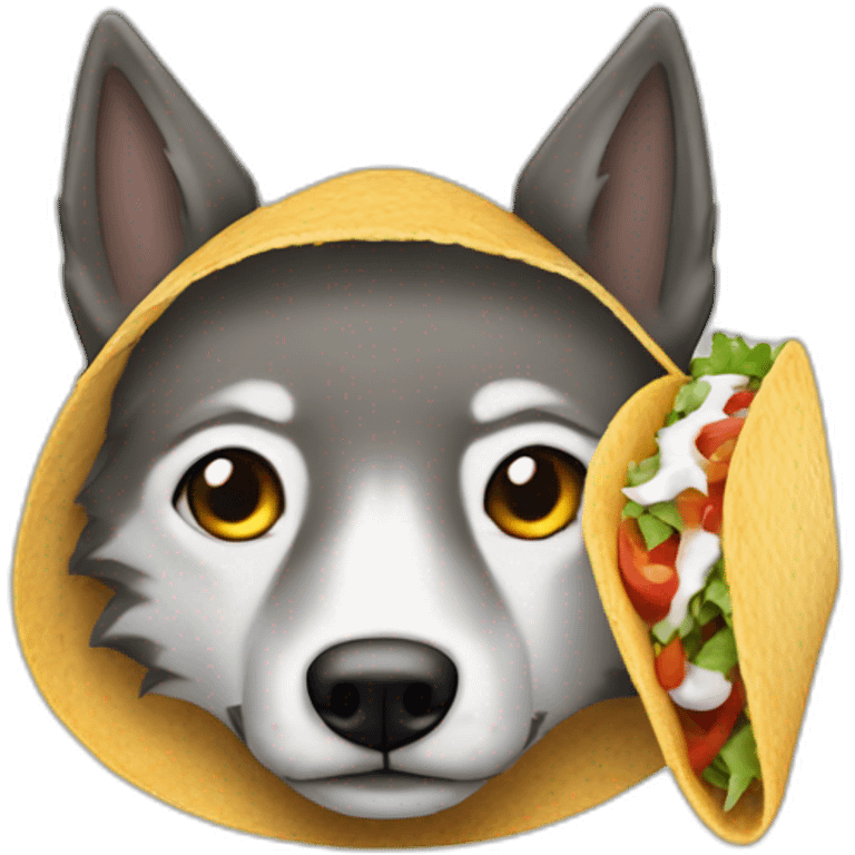 loup mangant un tacos emoji