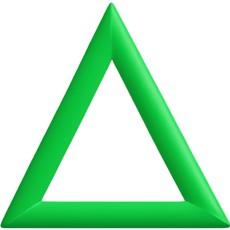 Green up side triangle emoji