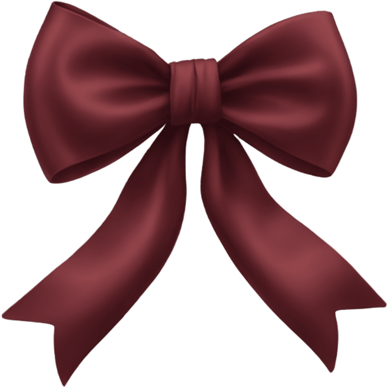 dark red silk bow emoji