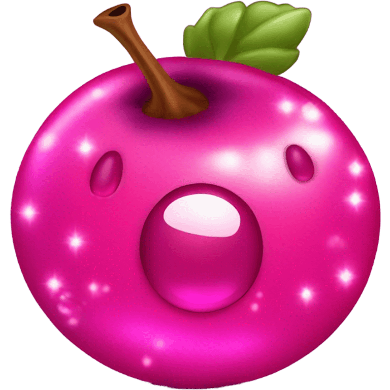 Hot pink blueberries with sparkles  emoji