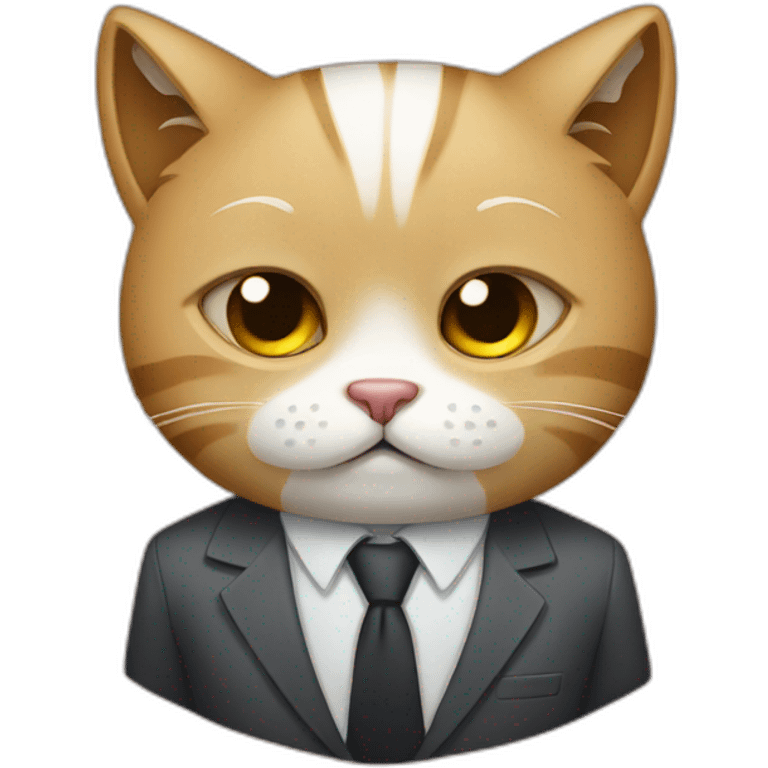 crying cat with suit emoji