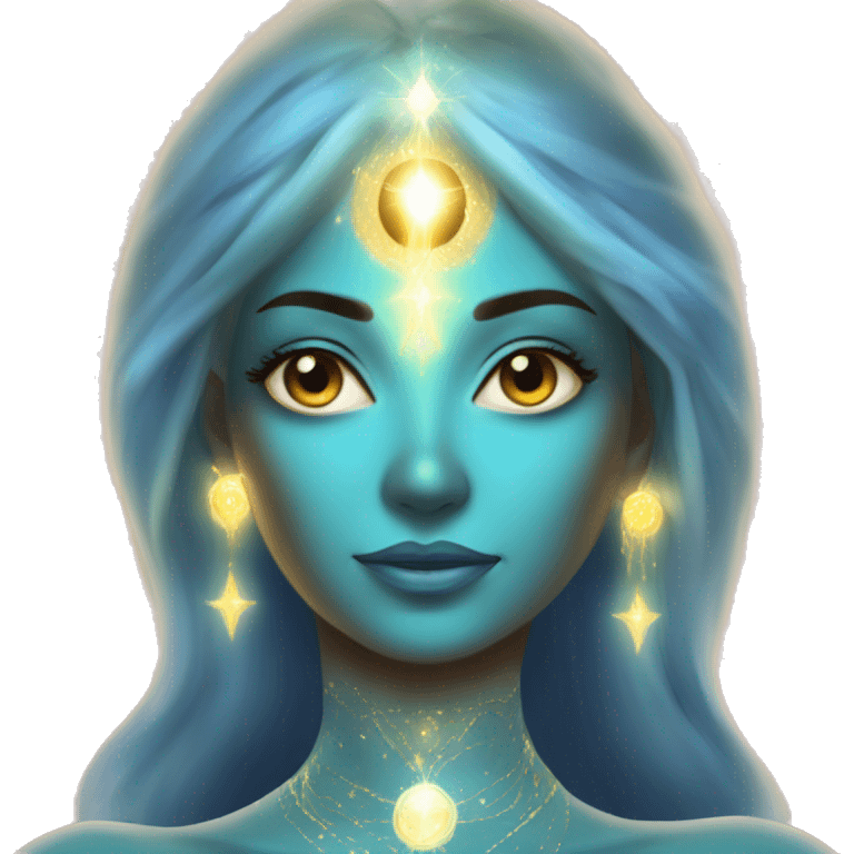 Pleiadian radiant glowing diva woman female third eye emoji