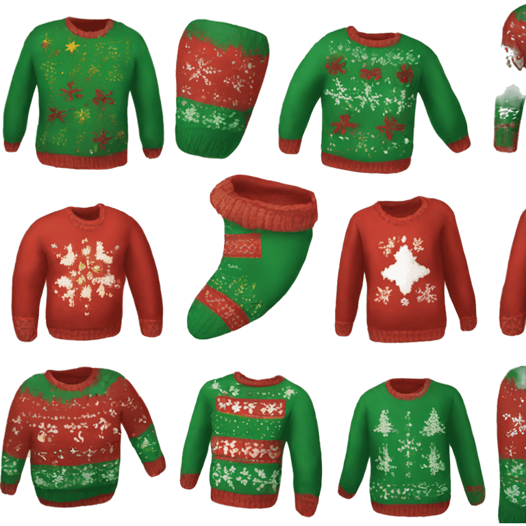 ugly christmas sweater emoji