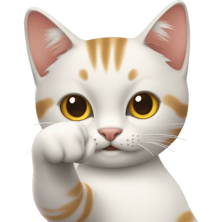 A cat doing a thumb up emoji