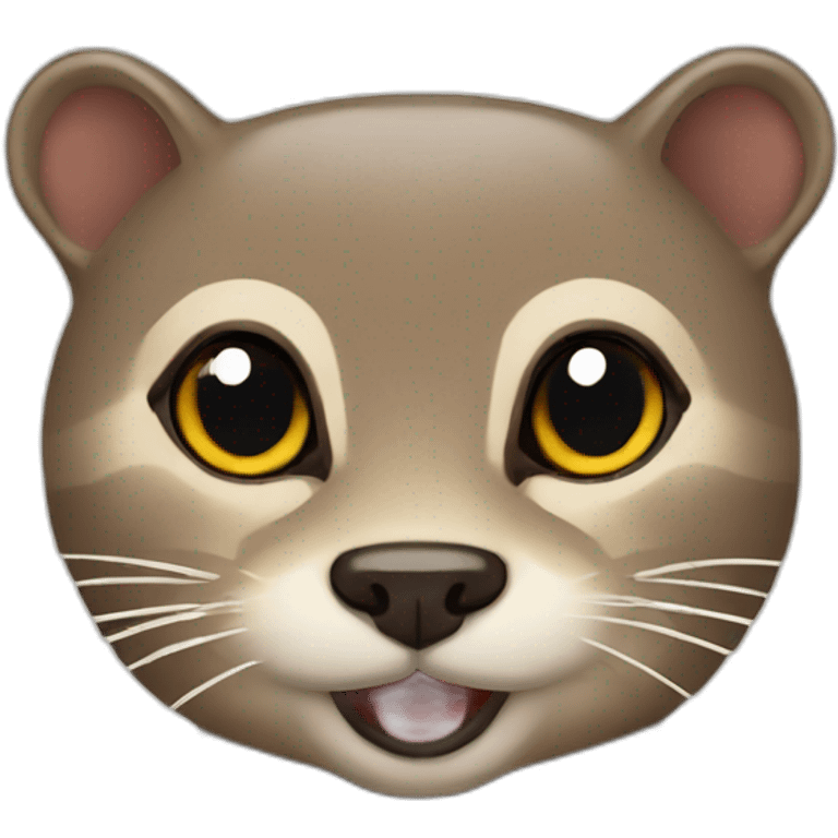 Loutre sur un chat emoji